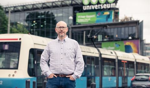 Kjell Svensson, försäljningschef på Monitor Larm, som tillsammans med Aras Security har utvecklat en app
